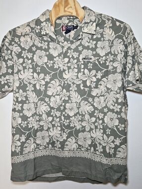 VTG 90's  Ralph Lauren Chaps Button Down Cotton Tropical Floral Shirt Mens XXL
